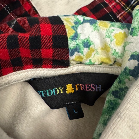 Teddy Fresh Patchwork Hoodie Sweatshirt - Picture 5 of 5